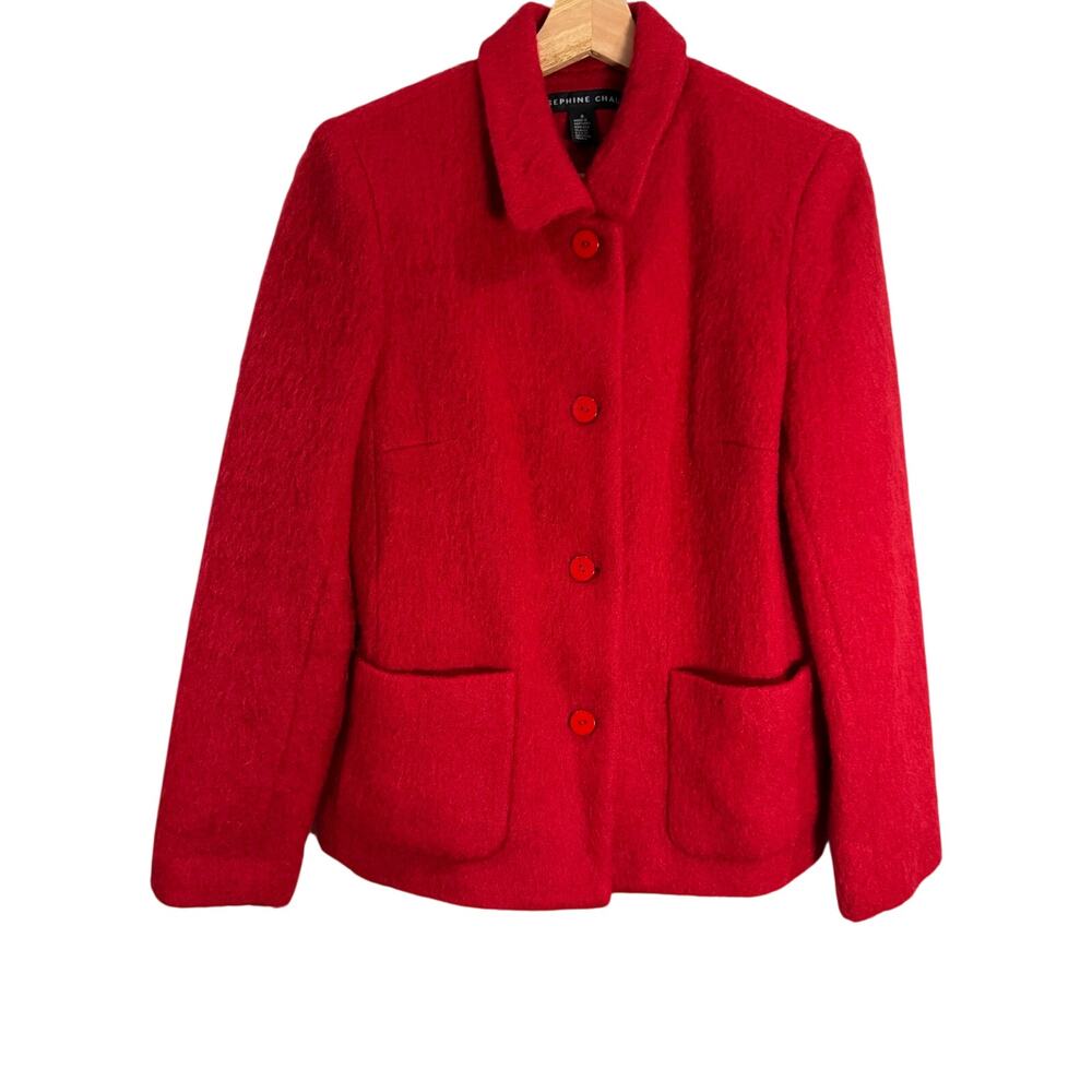 Josephine Chaus Red Mohair Blazer Size 4